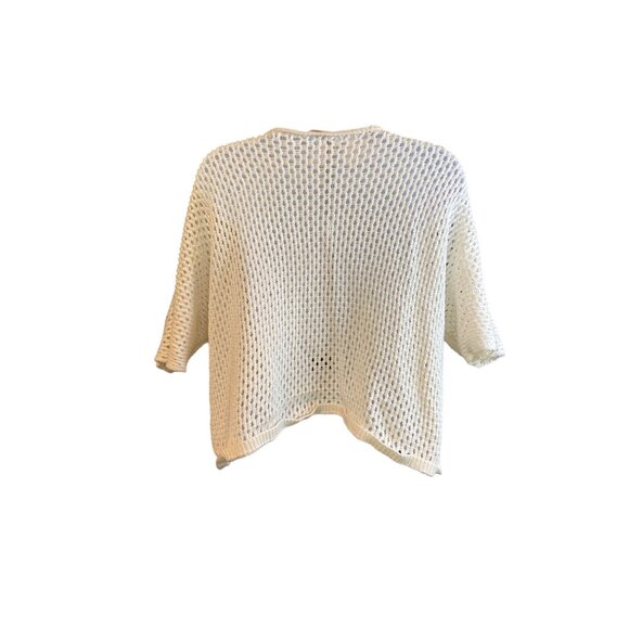 Mossimo Supply Co Women’s Crochet Knit Sweater Top XXL White Boho Beachy Festiva - Picture 3 of 6